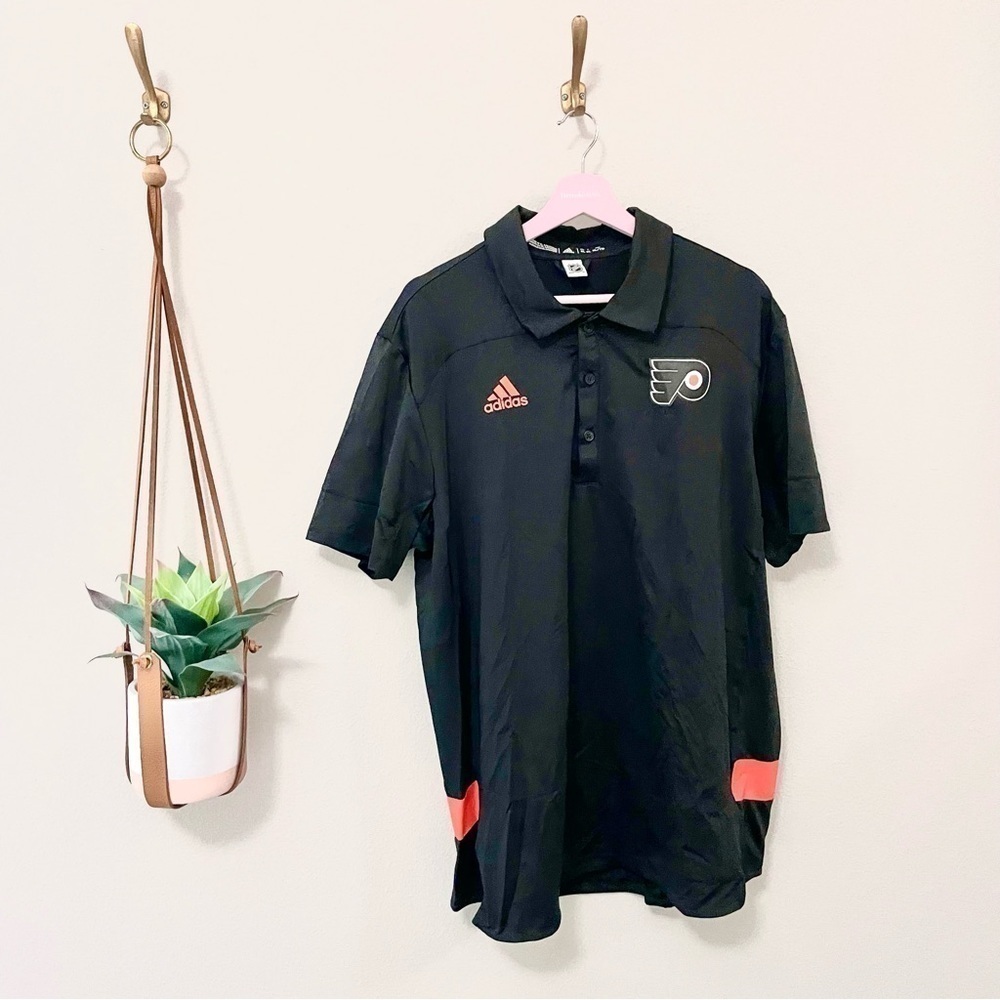 NWT Adidas Philadelphia Flyers Short Sleeve Polo Size XL